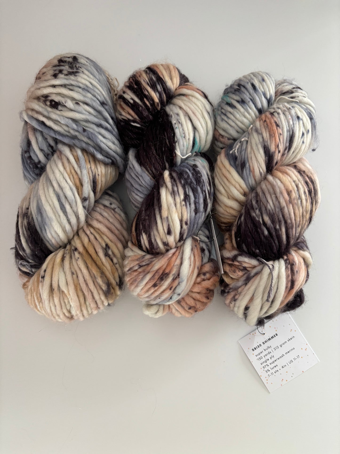 Shimmer - Ready to Ship - Super Bulky Yarn and super bulky lite