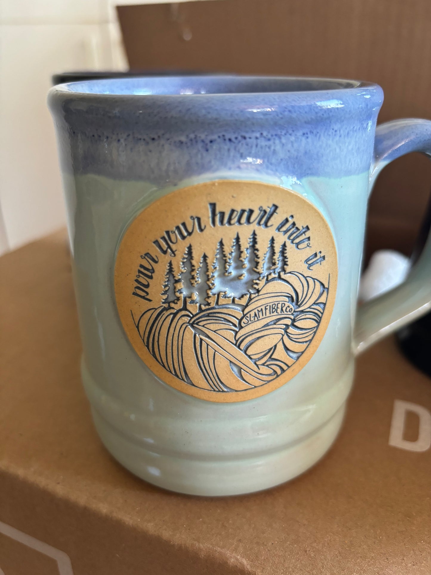 Custom Slam Fiber Co. Deneen Pottery Mug