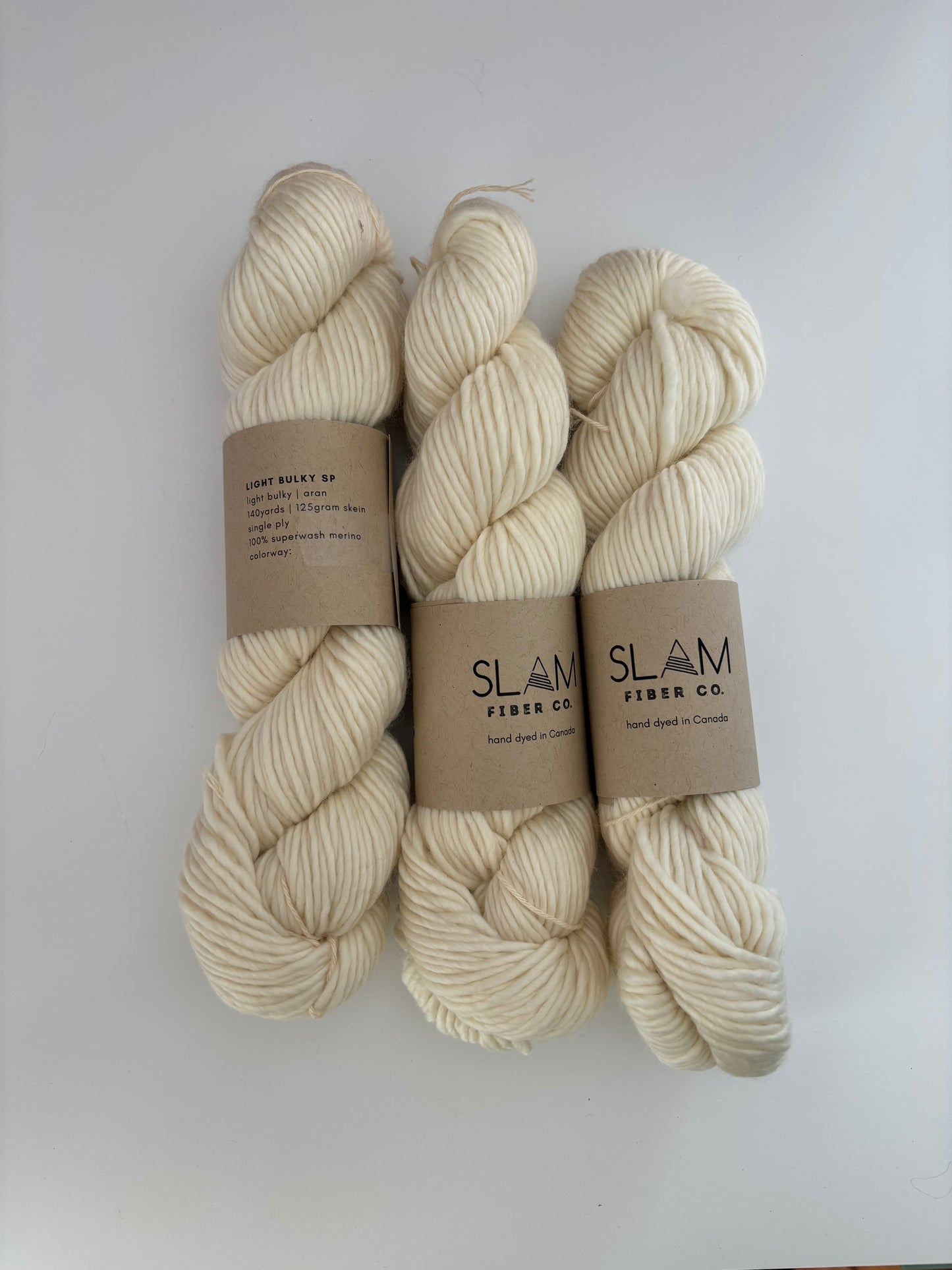 Light Bulky Single Ply Ready to Ship - Aran Weight Yarn