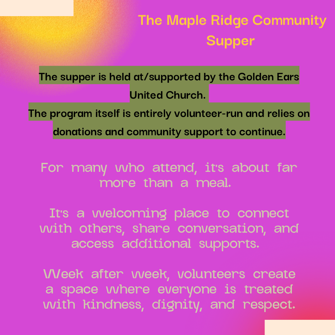 Donate to Golden Ears Community Meal