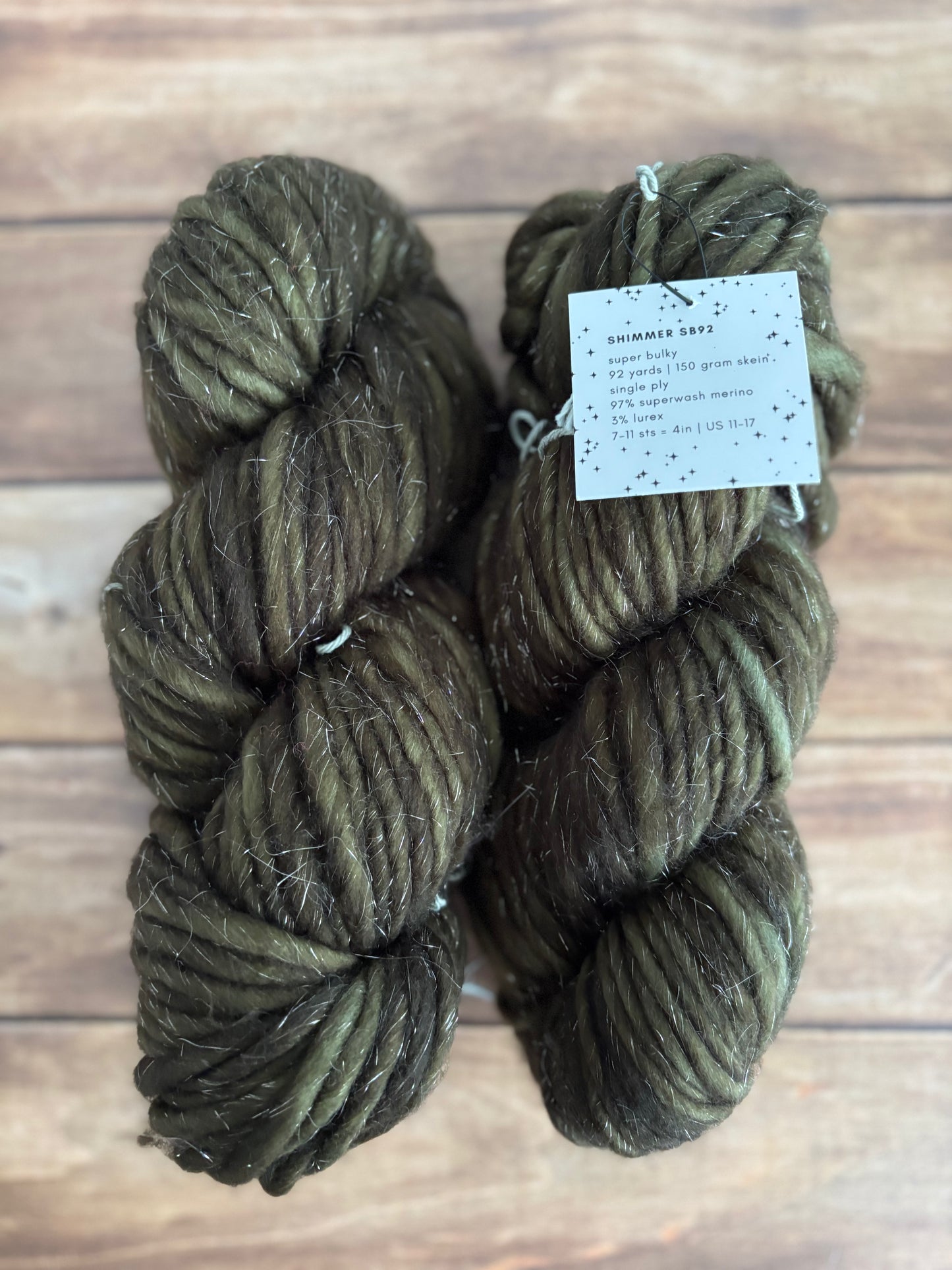 Shimmer SB 92 - Ready to Ship - Super Bulky Yarn