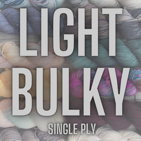 Light Bulky Single Ply Ready to Ship - Aran Weight Yarn